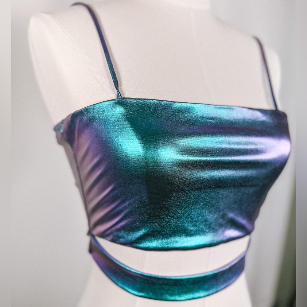 Metallic Crop Top